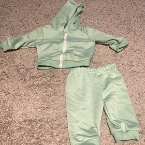 SHEIN Light Green Kids Jogger Set